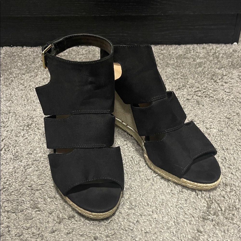 Apt. 9 Black Cutout Espadrilles